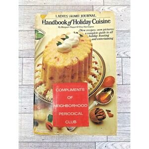 Ladies Home Journal Handbook of Holiday Cuisine 1970 1st Ed HCDJ Vtg Cookbook